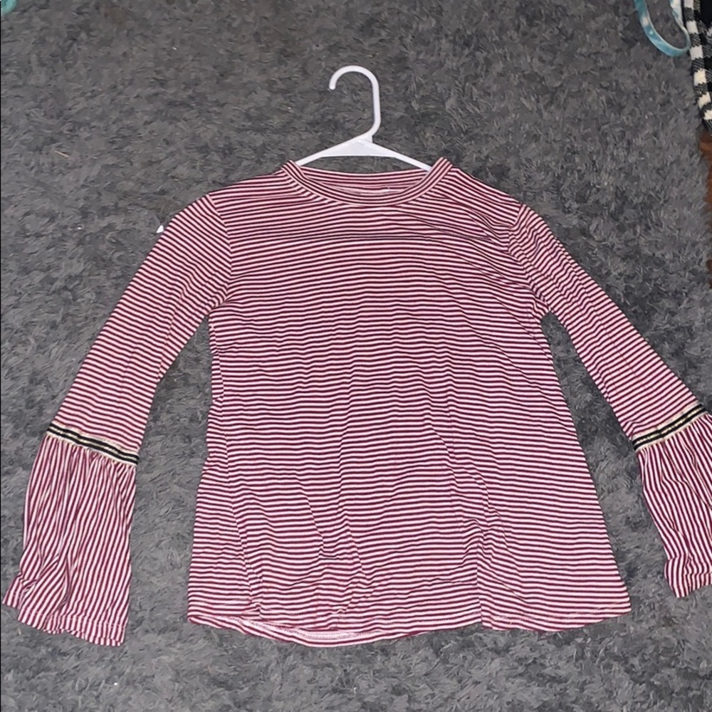 Red white striped shirt